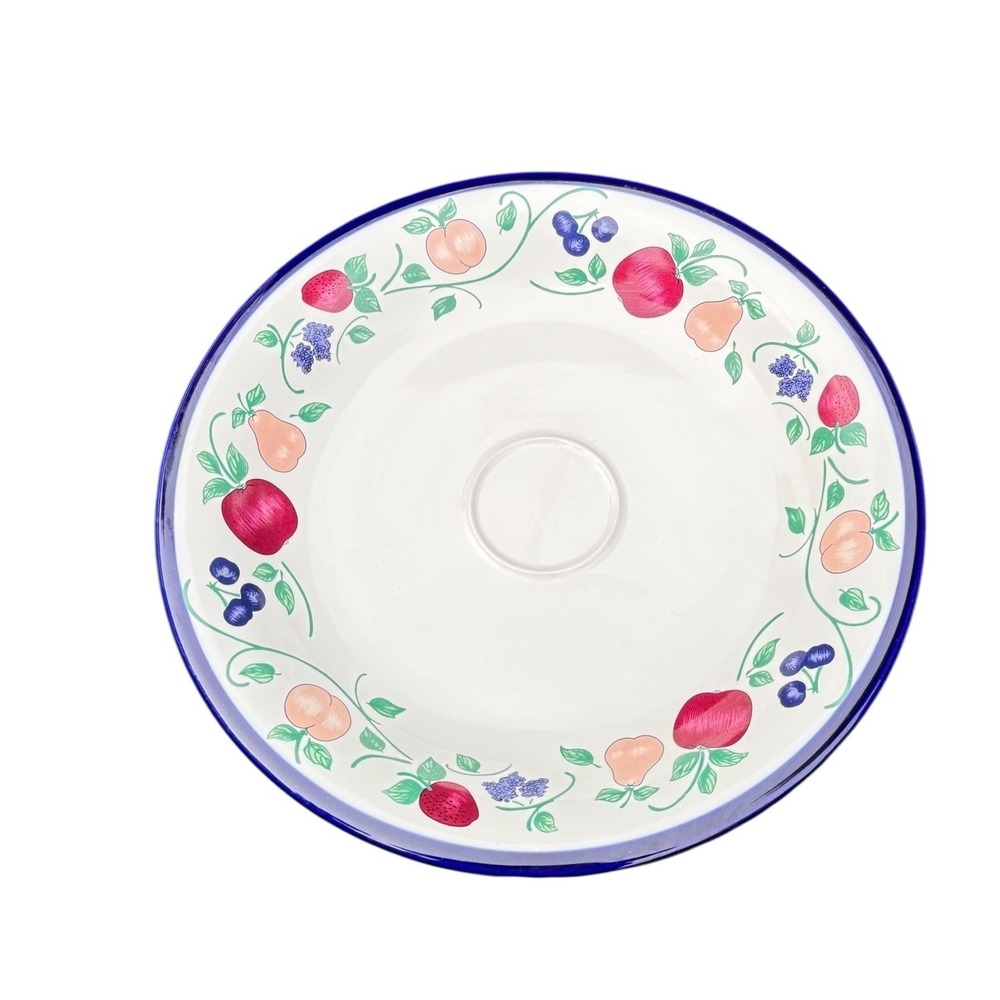 Princess House Orchard Medley Round Chip Plate 12 Inch Fruit Pattern
